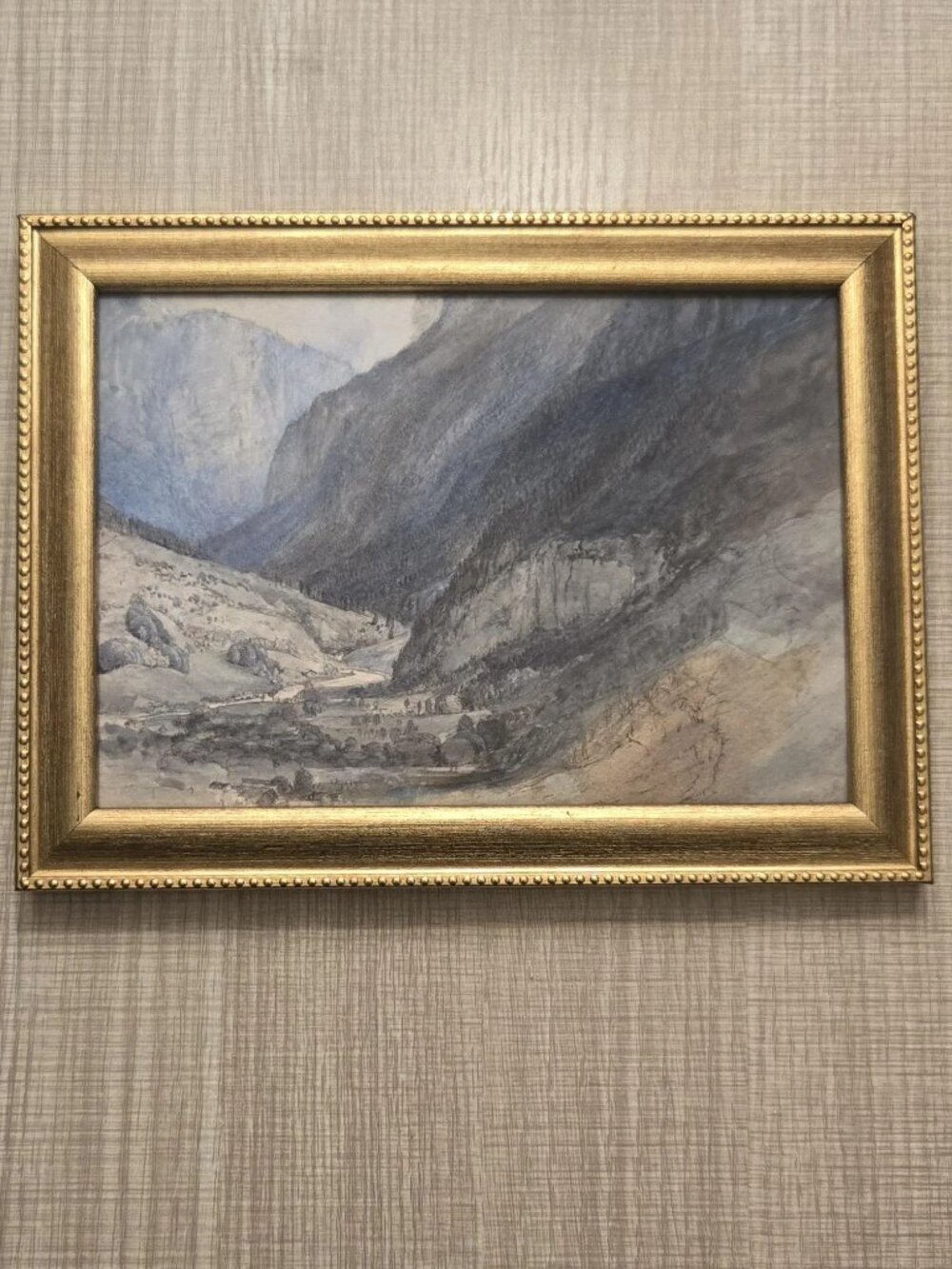 John Ruskin "The Valley of Lauterbrunnen, Switzerland" Art Reproduction Print